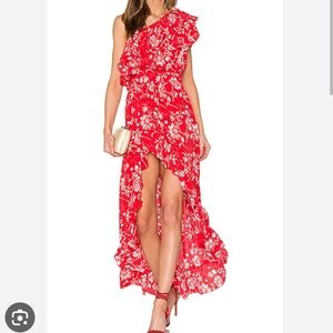 Revolve STEELE WILDFLOWER DRESS red floral dress medium